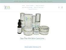 Tablet Screenshot of iyaskincare.com